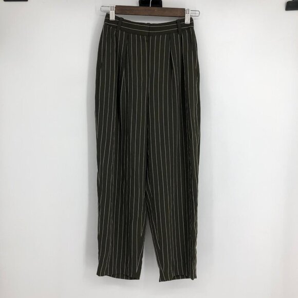 Aritzia Babaton Modesto Dress Pants Green with White strips Size 00 - Picture 15 of 16